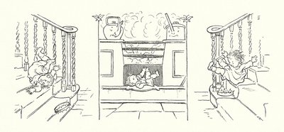Illustration til Det magiske fiskeben af Charles Dickens (litografi) af Francis Donkin Bedford