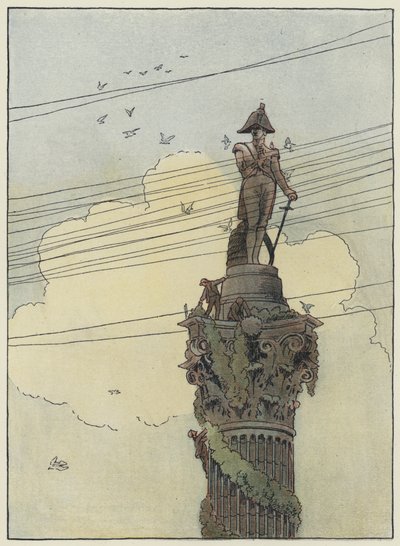 London: Decorating Nelson (farvelitografi) af Francis Donkin Bedford