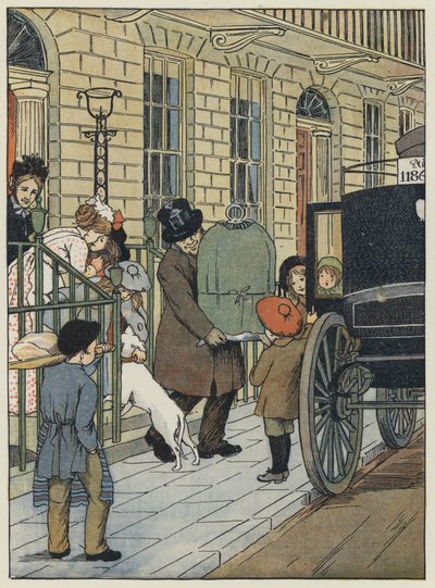 London: Homeward Bound! (farvelitografi) af Francis Donkin Bedford