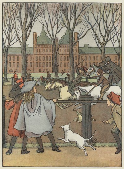 London: Rotten Row (farvelitografi) af Francis Donkin Bedford