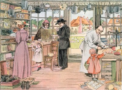 The General Store, 1899. Fra Butikkernes Bog, 1899 af Francis Donkin Bedford