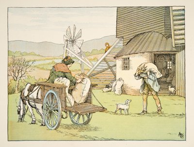 The Miller, fra Four and Twenty Toilers, pub. 1900 (farvelitografi) af Francis Donkin Bedford