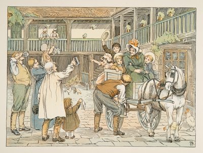The Ostler, fra Four and Twenty Toilers, pub. 1900 (farvelitografi) af Francis Donkin Bedford