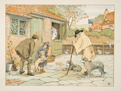 Dyrlægen, fra Four and Twenty Toilers, pub. 1900 (farvelitografi) af Francis Donkin Bedford