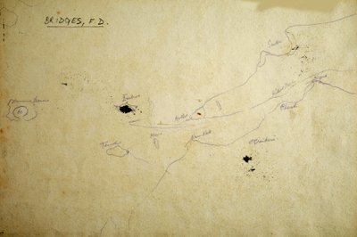 Kort (pen og blæk på papir) af Francis Doveton Bridges