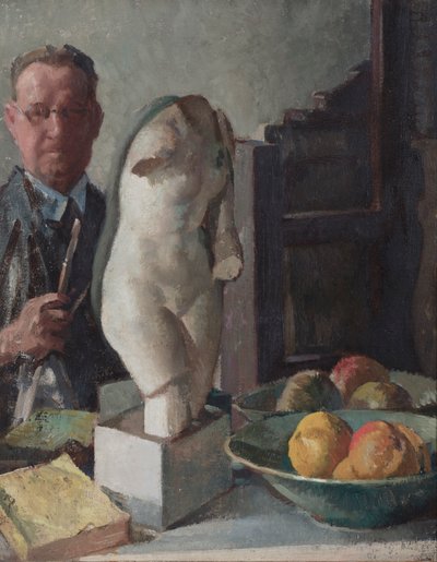Portræt af F. Ernest Jackson, ca. 1928 (olie på lærred) af Francis Ernest Jackson