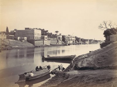 Nilens bredder i Kairo, ca. 1857, trykt 1870