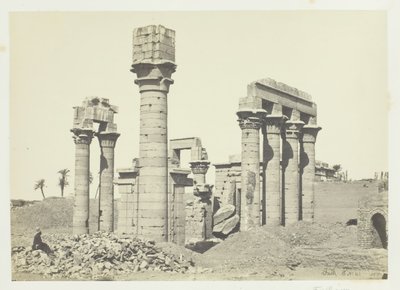 Cleopatras tempel i Erment, nær Theben, 1857. af Francis Frith