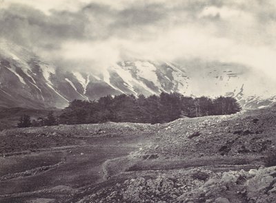 Fjernsyn over Libanons cedertræer, ca. 1857. af Francis Frith