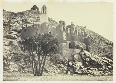 Doum Palm og ruineret moske, Philæ, 1857. af Francis Frith