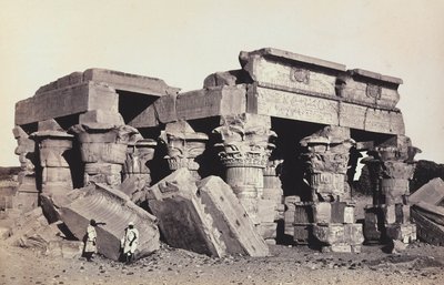 "Egypten og Palæstina": ruinerne af templet Sobek og Haroeris fra Kom Ombo, Øvre Egypten af Francis Frith
