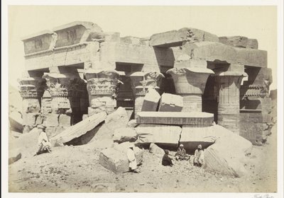 Udsigt over Temple of Kom Ombo Kom så Ombo. NearView. (titel på objekt) af Francis Frith