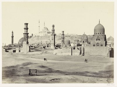 Udsigt over den sydlige del af nekropolis i Kairo Grave på den sydlige kirkegård. FirstView. (titel på objekt) af Francis Frith
