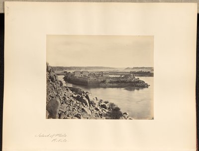 Øen Philae, R. Nilen af Francis Frith