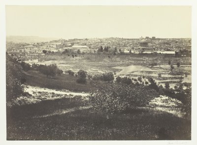 Jerusalem, fra Oliebjerget, nr. 1, 1857. af Francis Frith