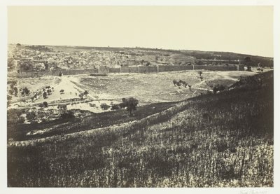 Jerusalem, fra Oliebjerget, nr. 2, 1857. af Francis Frith