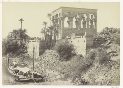 Trajans kiosk på Philae Island i Nilen Faraos seng, Island of Philae (titel på objektet) af Francis Frith