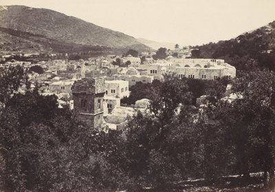 Nablous, Det gamle Sikem, 1857. af Francis Frith