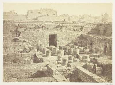 Ny udgravning i Medinet-Haboo, 1860, trykt 1862. af Francis Frith