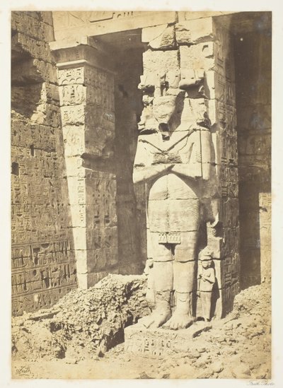 Osirid fyldstoffer hos Medinate-Haboo, ca. 1857. af Francis Frith