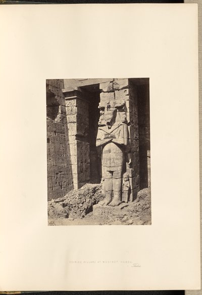 Osiride-søjler ved Medinet Habou, Theben af Francis Frith