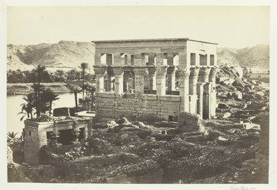 Faraas seng, Philæ, fra det store tempel, 1857. af Francis Frith