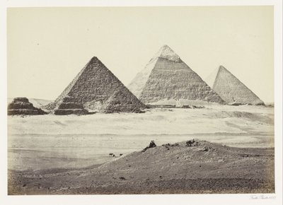 Piramides van Gizeh Pyramiderne i El Geezeh. Fra sydvest (titel på objekt) af Francis Frith