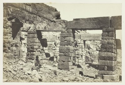 Portikus i Cerf Hossayn-templet, Nubien af Francis Frith