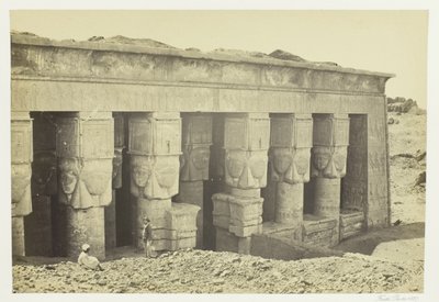 Portikus i templet i Dendera af Francis Frith