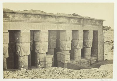 Portiko af Dendera-templet, 1857. af Francis Frith