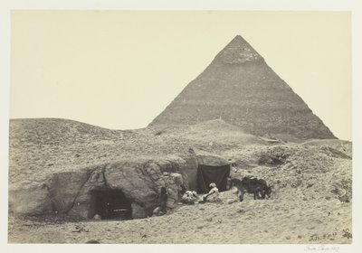 Klippegrave og Belzonis pyramide, Gizeh af Francis Frith