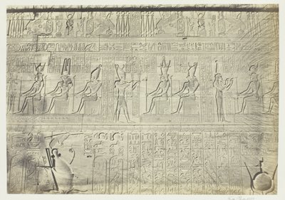 Skulpturer fra den ydre mur, Dendera af Francis Frith