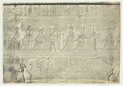 Skulpturer fra ydermuren, Dendera, 1857. af Francis Frith