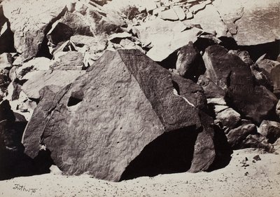 Sinaitiske inskriptioner i Wadee El-Mukattab af Francis Frith