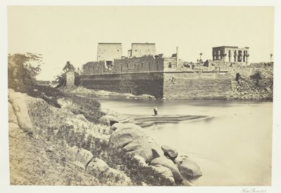 Sydenden af øen Philæ, 1857. af Francis Frith