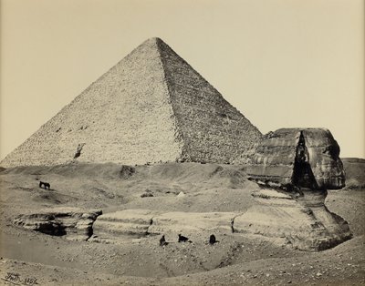 Den store pyramide og den store sfinx, Egypten af Francis Frith