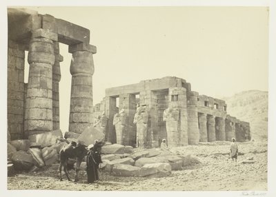 Memnonium, Theben, set fra sletten af Francis Frith