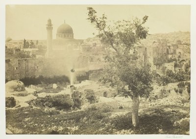 Moskeen i Omar, Jerusalem, 1857. af Francis Frith