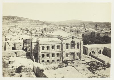 Den nye engelske kirke fra Hippicus-tårnet i Jerusalem af Francis Frith