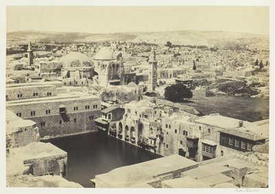 Hizkijas bassin, fra Hippicus-tårnet, Jerusalum af Francis Frith