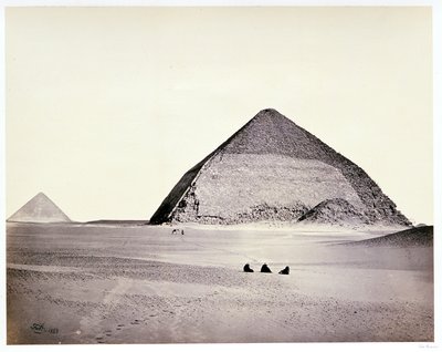 Pyramiderne i Dahshoor, set fra sydvest af Francis Frith