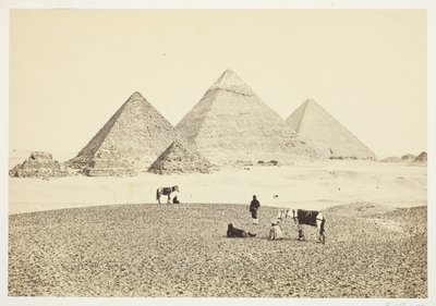 Pyramiderne i El Geezeh, fra sydvest af Francis Frith