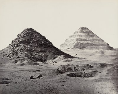 Pyramiderne i Sakkara set fra nordøst af Francis Frith
