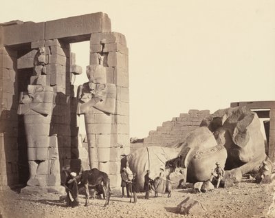 Ramasseum i El-Kurneh, Theben, første visning af Francis Frith
