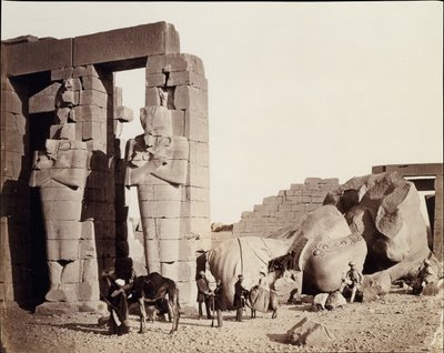 Rameseum i El-Kurneh, Theben, 1857. af Francis Frith