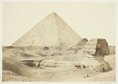 Sphynxen og den store pyramide af Francis Frith