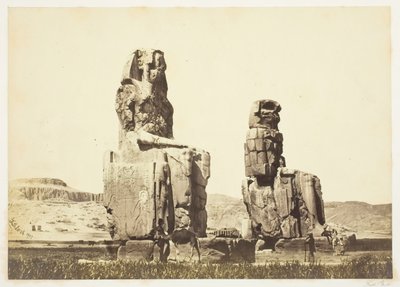 Statuerne af Memnon, 1857, trykt 1862. af Francis Frith