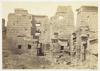 Tempelpaladset, Medinet-Haboo, ca. 1857. af Francis Frith