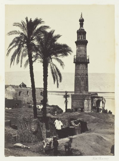 Udsigt ved Girgeh, Øvre Egypten af Francis Frith