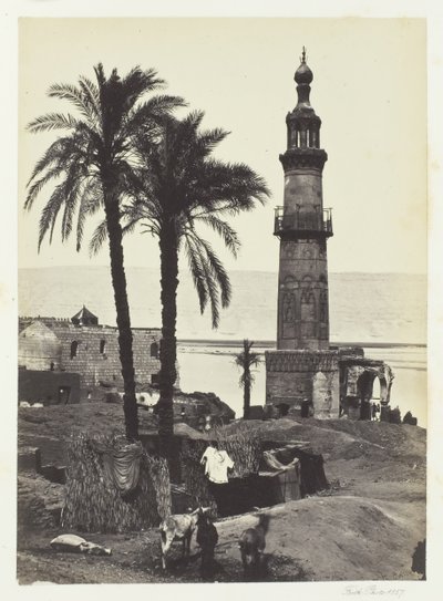 Udsigt ved Girgeh, Øvre Egypten, 1857. af Francis Frith